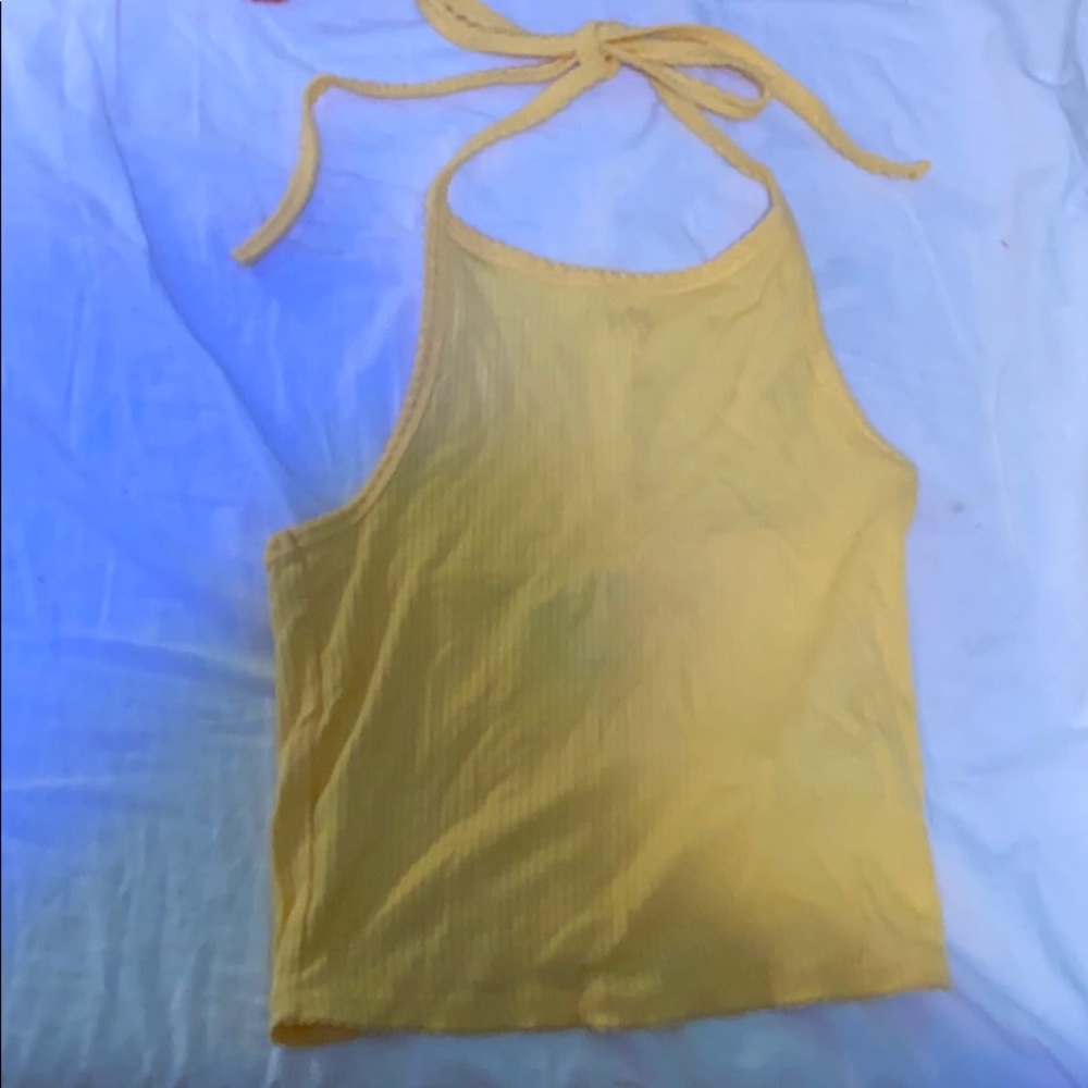 forever 21 yellow halter top